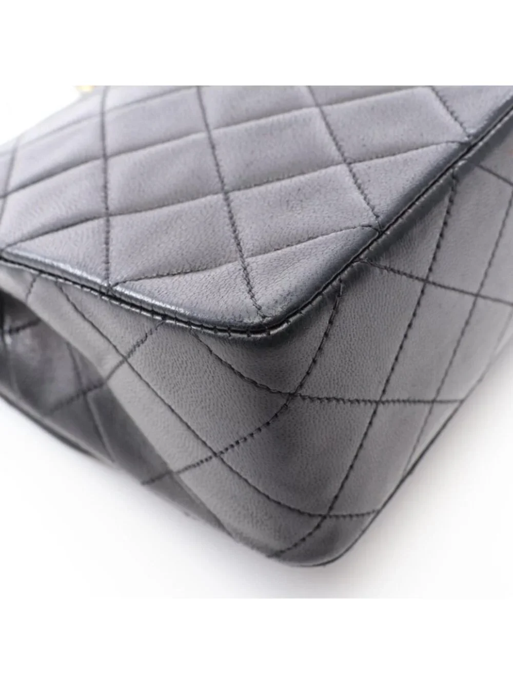 Chanel Shoulder Bag Mini Quilted 20 Black Lambskin Chain